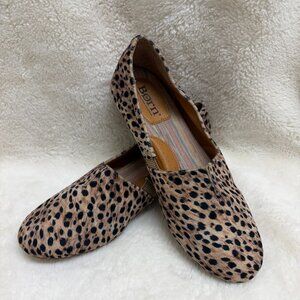 Women's Born Sebra Leopard Print Slip On Flats Size 8 M